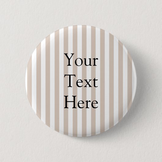 Almond & White Stripes  Button (Vorderseite)