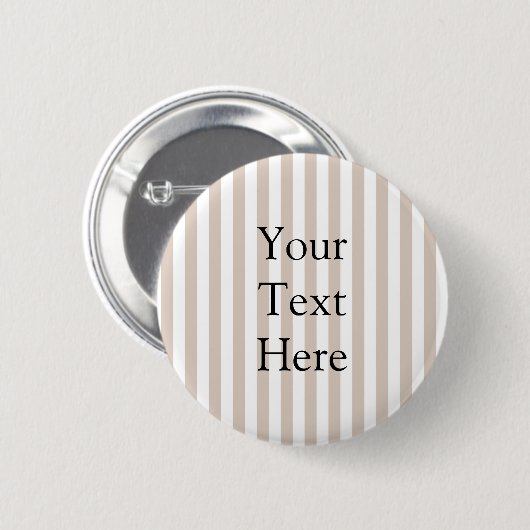 Almond & White Stripes Button (Vorne & Hinten)