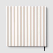 Almond & White Stripes  Gästebuch (Rückseite)