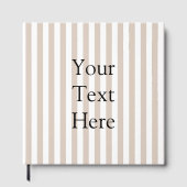 Almond & White Stripes  Gästebuch (Vorderseite)