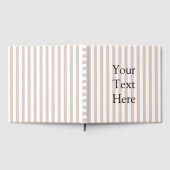 Almond & White Stripes  Gästebuch (Voll)