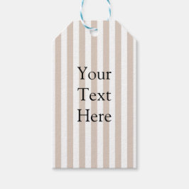 Almond & White Stripes  Geschenkanhänger