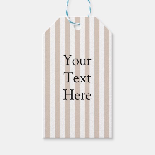 Almond & White Stripes  Geschenkanhänger (Vorderseite)