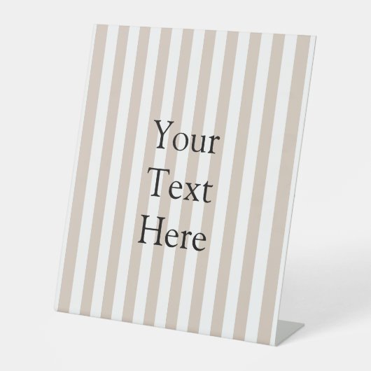 Almond & White Stripes  Sockelschild (Vorderseite)