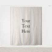 Almond & White Stripes  Wandteppich (Vorderseite)