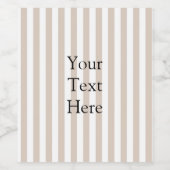 Almond & White Stripes  Weinetikett (Einzelnes Label)