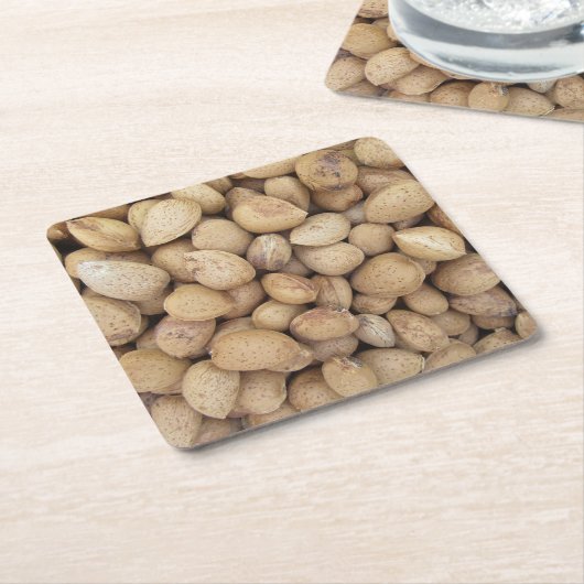 Almonds Herbstmuster Rechteckiger Pappuntersetzer (angewinkelt)