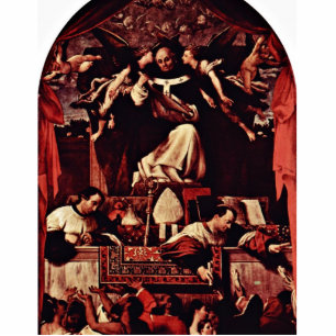 Almosen des Heiligen Antoninus, durch Lotto Freistehende Fotoskulptur