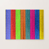 Almost impossible colorful planks jigsaw puzzle (Horizontal)