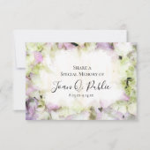 Almost Pink Hydrangea Share a Memory Funeral  Mitteilungskarte (Vorderseite)