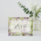 Almost Pink Hydrangea Wedding RSVP Response Einladungspostkarte (Stehend Vorderseite)