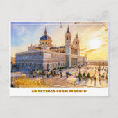 Almudena Kathedrale Madrid Spanien Moderne Postkarte (Vorderseite)