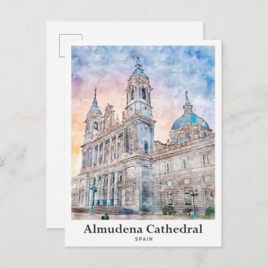 Almudena Kathedrale Madrid Spanien Postkarte (Vorne/Hinten)