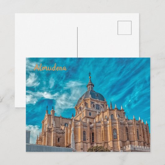 Almudena Madrid Postkarte (Vorne/Hinten)