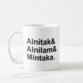 Alnitak Alnilam Mintaka | 3 Sterne des Orion - Gür Kaffeetasse (Links)
