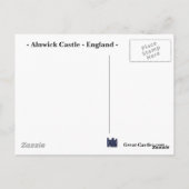 Alnwick Castle Postcard Postkarte (Rückseite)