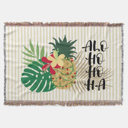 ALO-HO-HO-HA Hawaiianische Ananas Decke (Vorderseite)