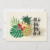ALO-HO-HO-HA Hawaiianische Ananas Einladung (Vorderseite)