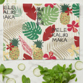 ALO-HO-HO-HA Hawaiischer Tropenurlaub Geschirrtuch (Gefaltet)