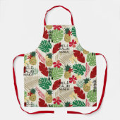 ALO-HO-HO-HA Hawaiischer Tropenurlaub  Schürze (Vorderseite)