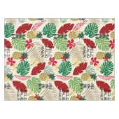 ALO-HO-HO-HA Hawaiischer Tropenurlaub Tischdecke (Vorderseite (Horizontal))