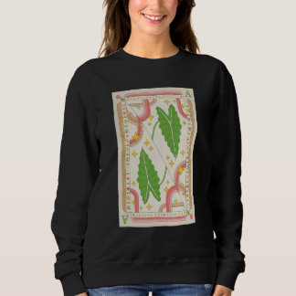 Alocasia Polly Houseplant Illustration Playing Car Sweatshirt