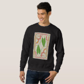 Alocasia Polly Houseplant Illustration Playing Car Sweatshirt (Vorne ganz)