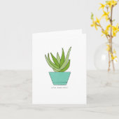 Aloe Beautiful | Grußkarte Karte (Gelbe Blume)