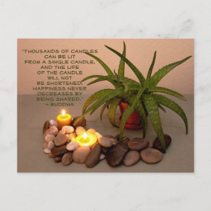 Aloe, Candles und River Rocks Glücksangebot Postkarte
