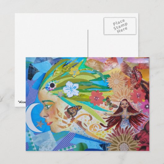 Aloe Collage Postcard Postkarte (Vorne/Hinten)