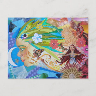 Aloe Collage Postcard Postkarte