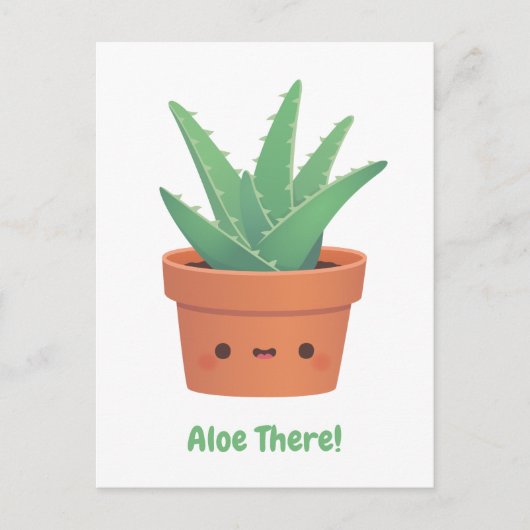 Aloe da, Aloe Vera Pflanze Gruß Postkarte (Vorderseite)