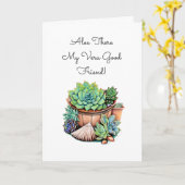 Aloe Da mein guter Freund | Über Sie nachdenken Karte (Gelbe Blume)