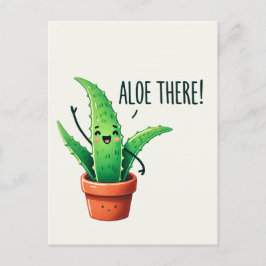 Aloe da! Niedlich Aloe Vera Pflanze Postkarte