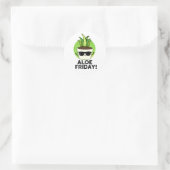 Aloe Friday Funny Aloe Vera Pflanze Pub Runder Aufkleber (Tasche)