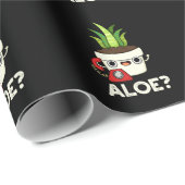 Aloe Funny Pflanze Hello Pun Dark BG Geschenkpapier (Rolleneckpunkt)