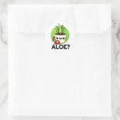 Aloe Funny Pflanze Hello Pun Runder Aufkleber (Tasche)