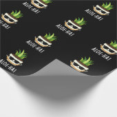 Aloe-ha Funny Hawaiian Pflanze Pun Dark BG Geschenkpapier (Ecke)