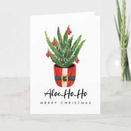 Aloe Ho Ho Merry Christmas Weihnachtspflanze Holid Feiertagskarte
