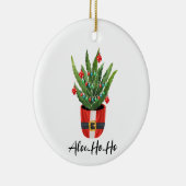 Aloe Ho Ho Santa Houseplant Weihnachten Keramik Ornament (Rechts)