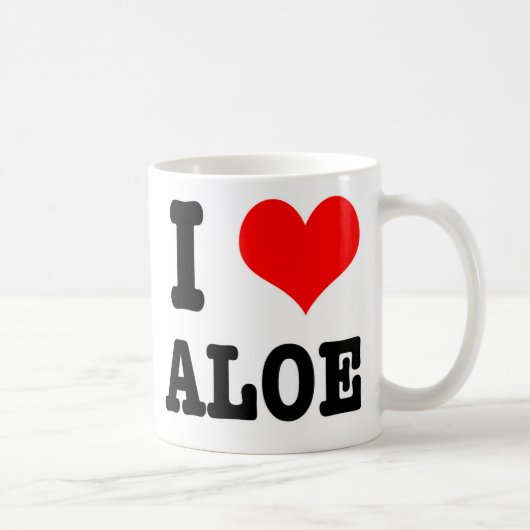 ALOE IM HERZEN (LIEBE) KAFFEETASSE (Rechts)