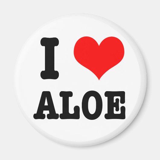 ALOE IM HERZEN (LIEBE) MAGNET (Vorne)