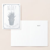 Aloe ist es, dass du suchst | Funny Romantik Folienkarte (Anzeige)