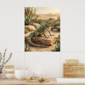 Aloe Lizard Desert Sun Poster (Küche)