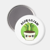 Aloe-llujah Funny Aloe Vera Pun Magnet (Vorderseite/Rückseite)