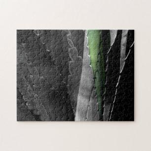 Aloe - Makro Fine Art Fotograf in Schwarz und Weiß Puzzle