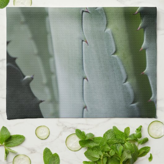 Aloe - Makrofotografie Geschirrtuch (Gefaltet)