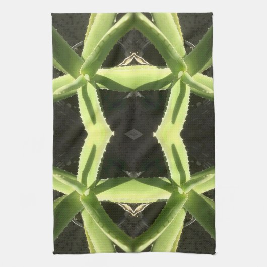 Aloe Pattern 3h Geschirrtuch (Vertikal)