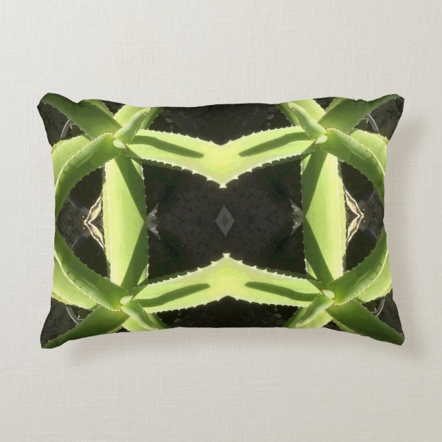 Aloe Pattern 3h Zierkissen (Vorderseite)