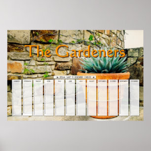 Aloe-Pflanze Benutzerdefinierter Kalender für beso Poster